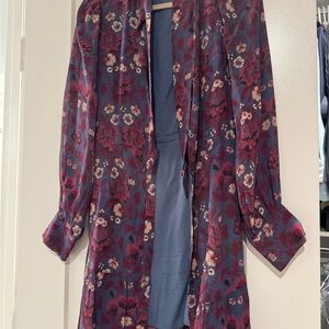Paige Floral Long Sleeve Kimono Dress